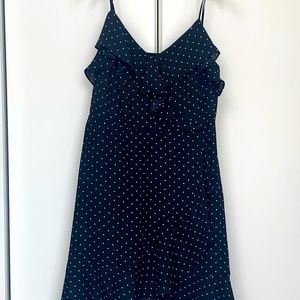 Banana Republic navy and white polka dot dress